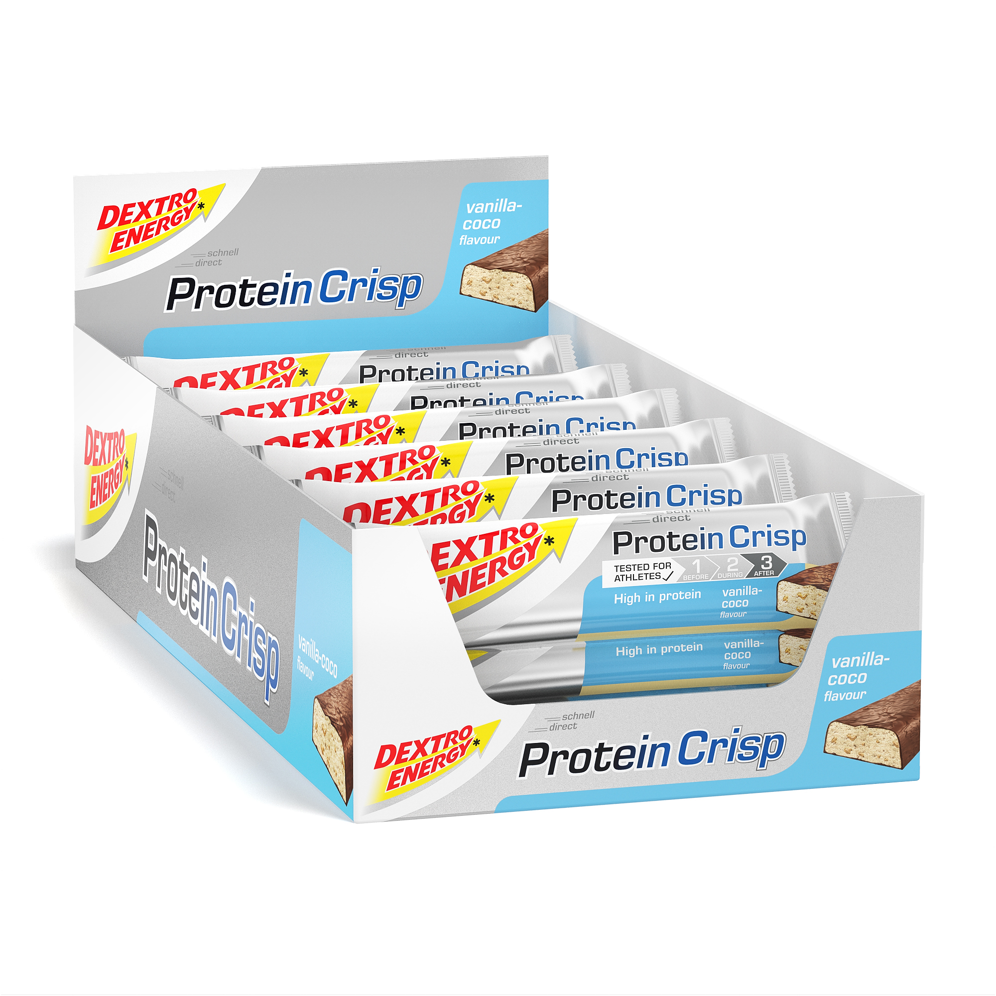 Protein Crisp Vainilla-Coco Caja 24 pz